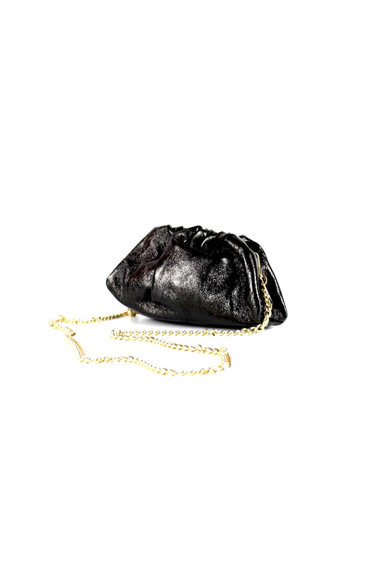 Iris Pouch Bag Metalic Black